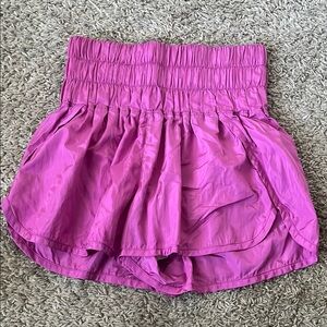 Vibrant Pink Free People High-Waisted Shorts